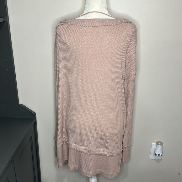 Free People North Shore Thermal Top Sand NWT size M - Picture 10 of 12